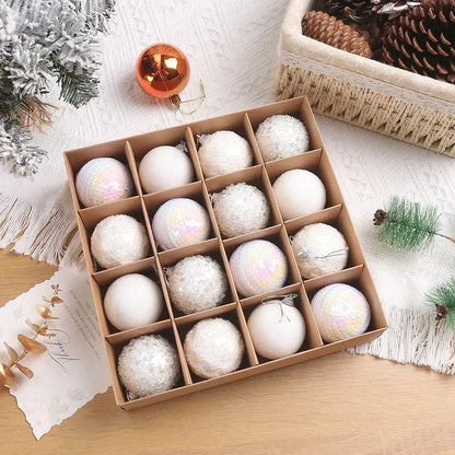 Kerstballen set 16 stuks – Champagne, Rood & Goud – 6 cm