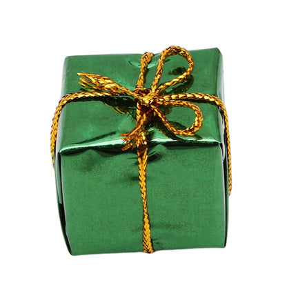 Kersthanger Set van 12 Mini Cadeaudoosjes in Verschillende Kleuren