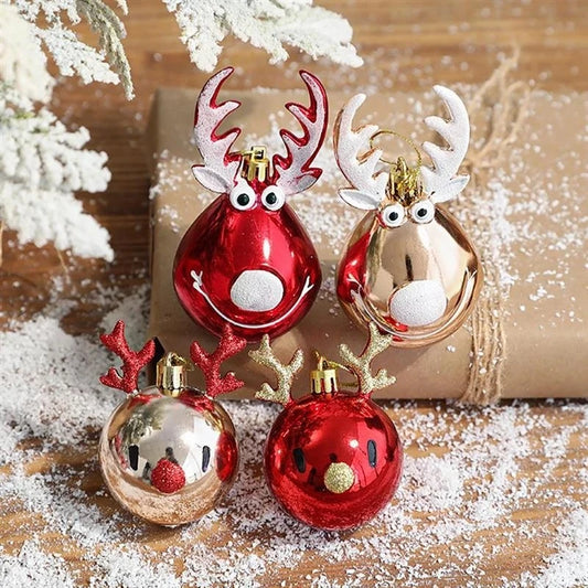Kerstboom ornamenten set van 2 kerstballen voor feestelijke decoratie