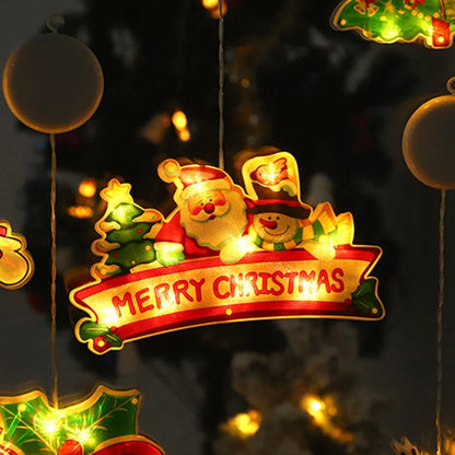Kerst lamp LED raamdecoratie – sfeervolle hanglamp met zuignap voor binnen