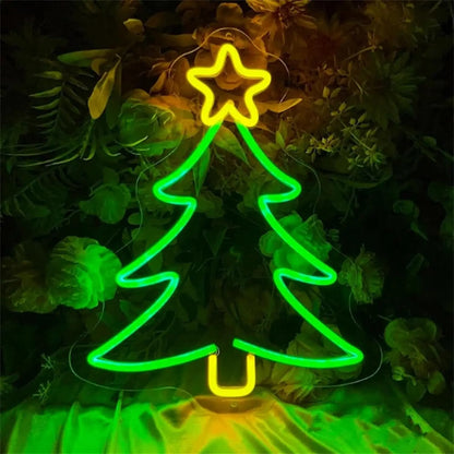 Kerst lamp neon boom met USB dimmer – sfeervolle LED kerstverlichting