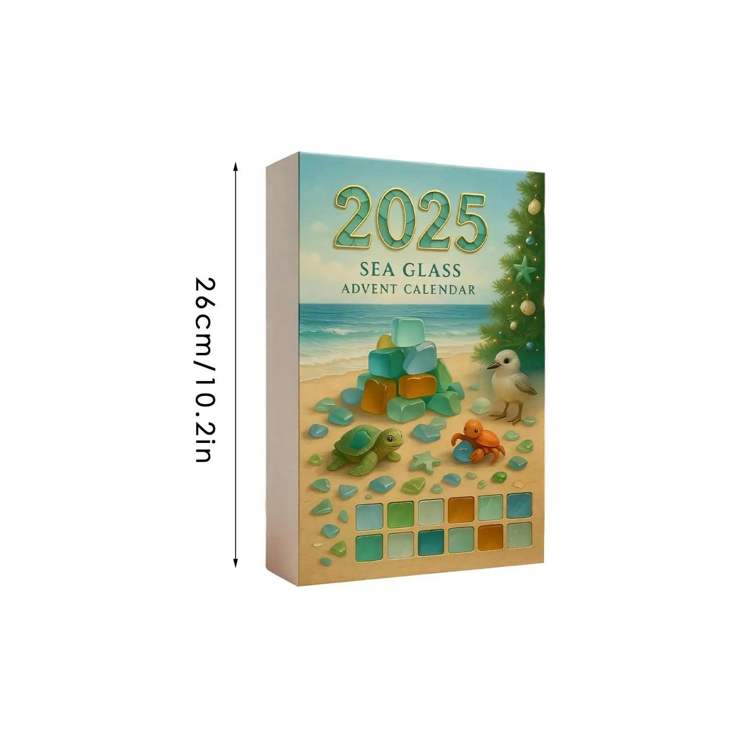 Adventkalender 24 mini acryl kerstboom ornamenten voor aftellen