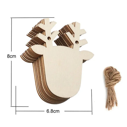 Houten figuur om zelf te kleuren/schilderen – Kerstversiering 10 stuks