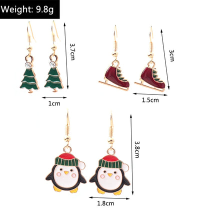Kerst oorbellen kleurrijke hangers voor dames en meisjes