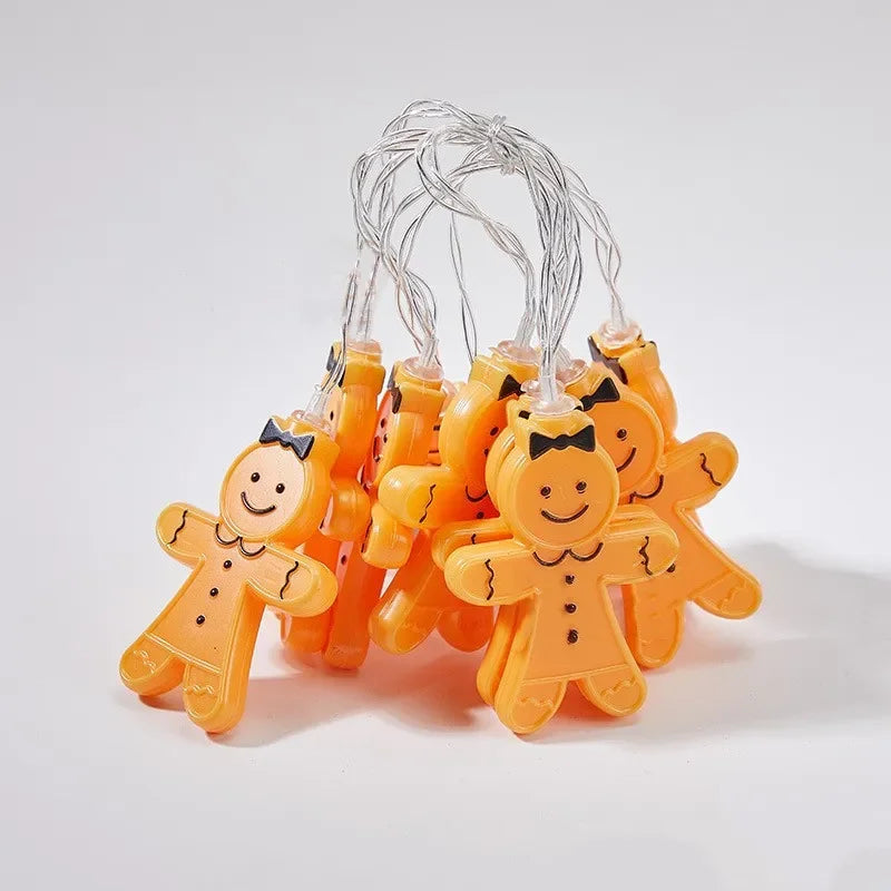 Gingerbread Man Kerstverlichting – 1,5m Slinger met Warm Lichtjes | Sfeervolle Decoratie voor Kerstboom, Huis & Feest