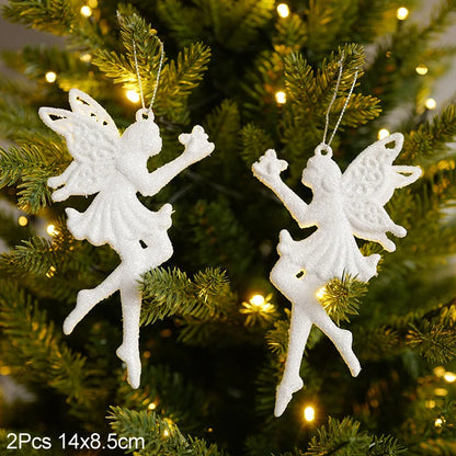 Kerstboom ornament sneeuwvlok engel hert hangdecoratie voor feestdagen