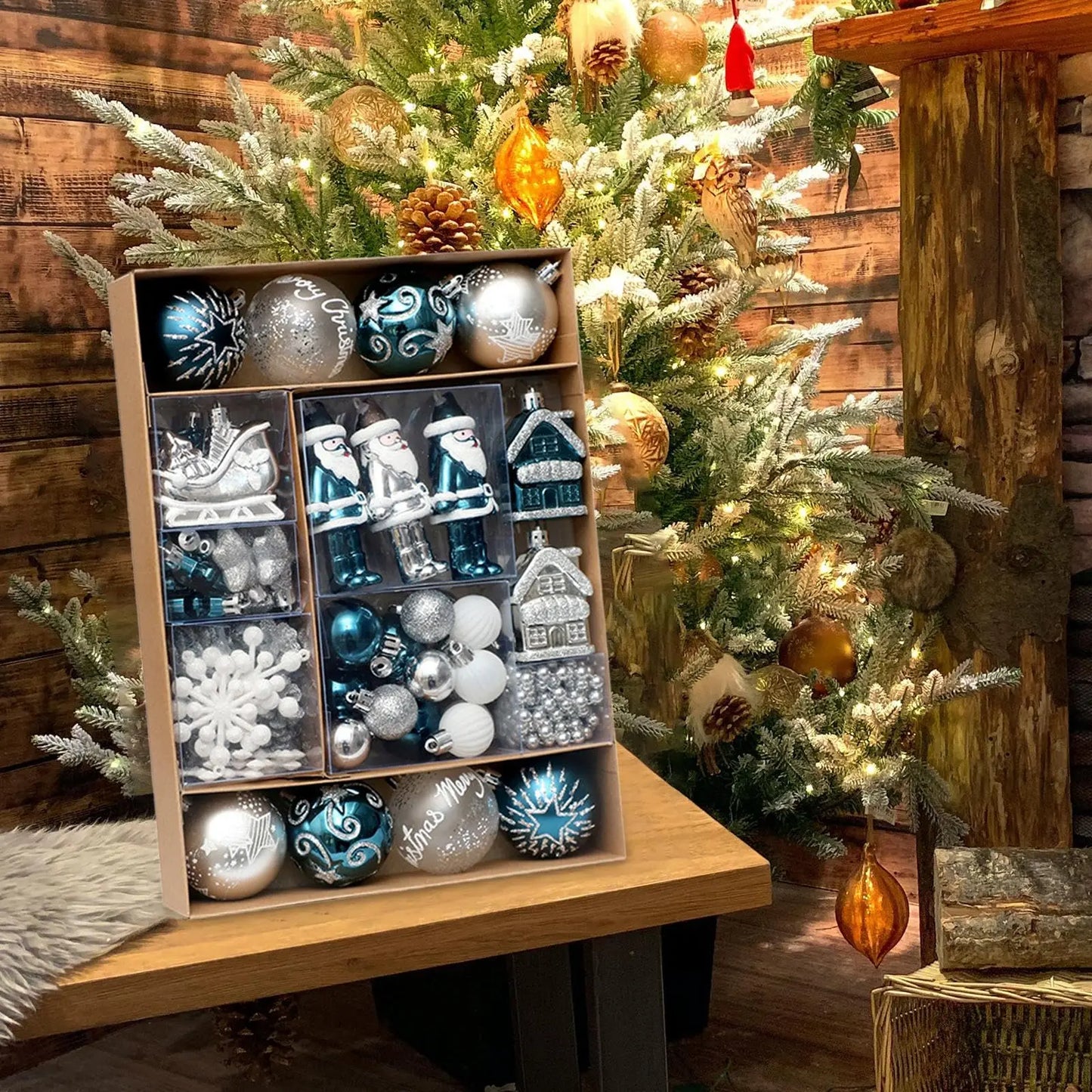 Kerstballen set 50 stuks – onbreekbare kerstboomversiering in luxe kleuren