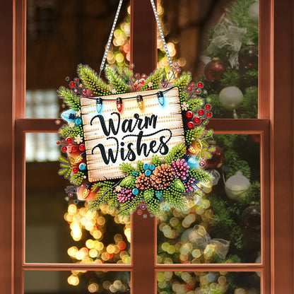 Diamond Painting Kerstkrans Wand- en Deurdecoratie Pakket