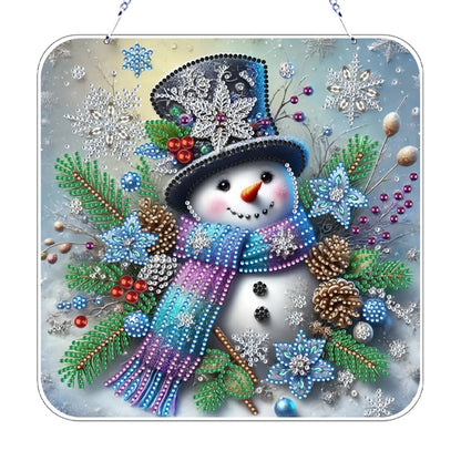 Diamond Painting Kerstkrans raamdecoratie met strass steentjes