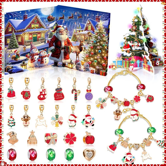 Advent kalender armbandenset met 24 verrassingen – feestelijke sieraden cadeaubox