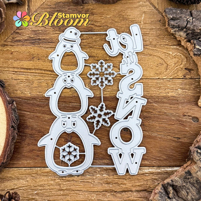 Snijmal Winterse Pinguïns Sneeuwvlokken Let it Snow