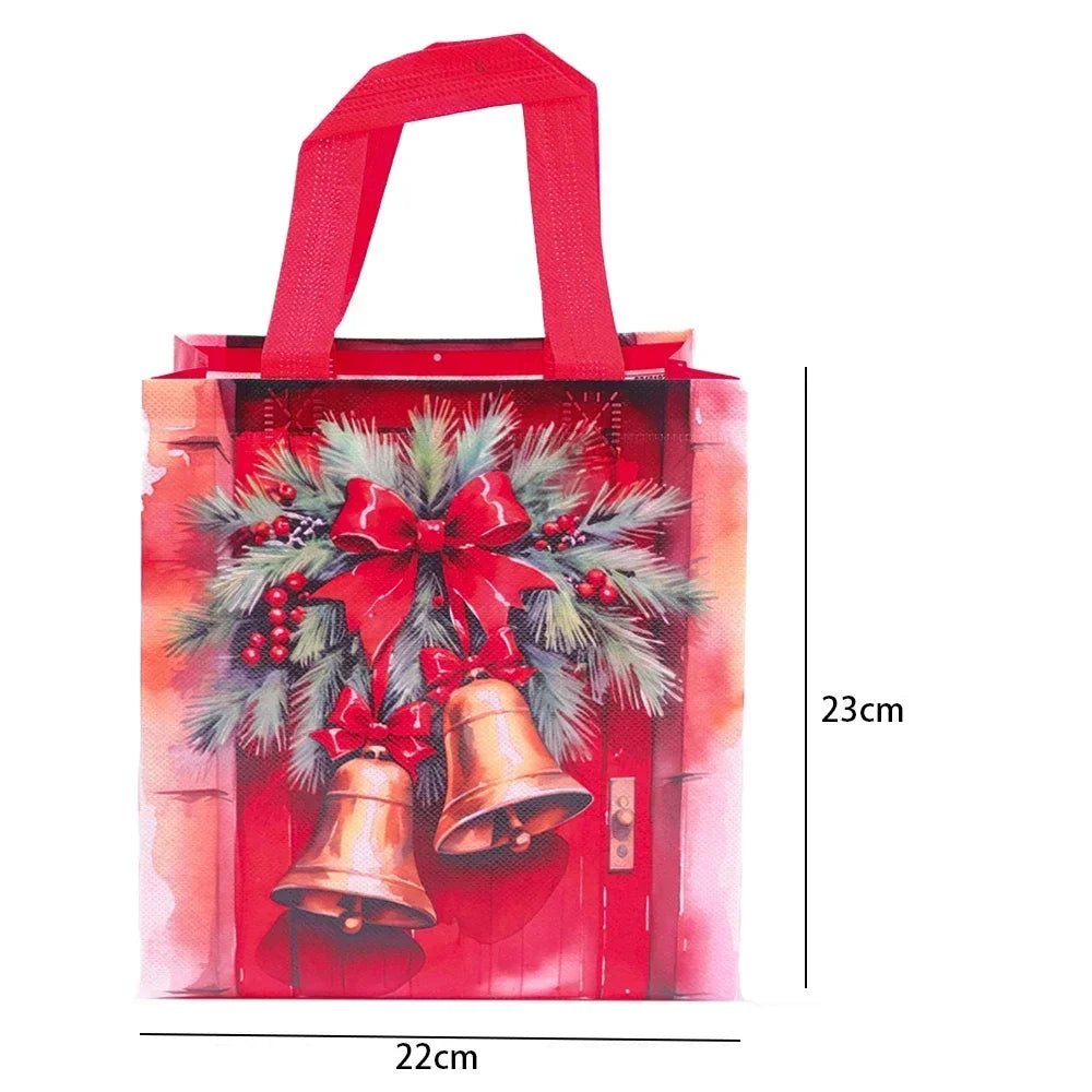 Kerst cadeau verpakking – Herbruikbare stoffen tas met kerstman of sneeuwpop ontwerp