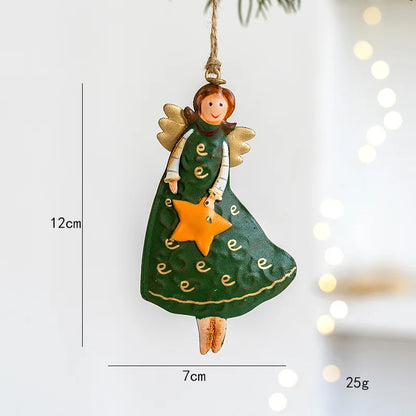 Kerst ornament voor Kerstboom - Retro Engel Meisje Decoratie