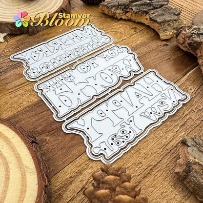 Snijmal Kerst & Nieuwjaars Titels Woorden voor Scrapbooking en Kaarten