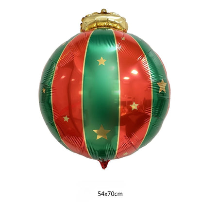 Opblaasbare kerstballonnen set met rendier, sneeuwpop en kerstboom