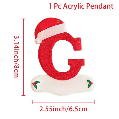 Kersthanger acryl letter decoratie Merry Christmas voor kerstboom