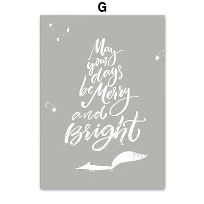 Kerst schilderij (canvas) panda met kerstboom en sneeuwvlokken – moderne wanddecoratie