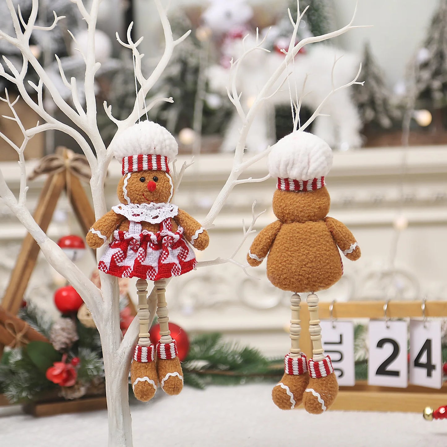 Kerst pop lange benen – schattige gingerbread hanger voor feestelijke decoratie