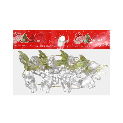 Kerstboom ornament acryl engeltjes hangdecoratie set van 4 stuks