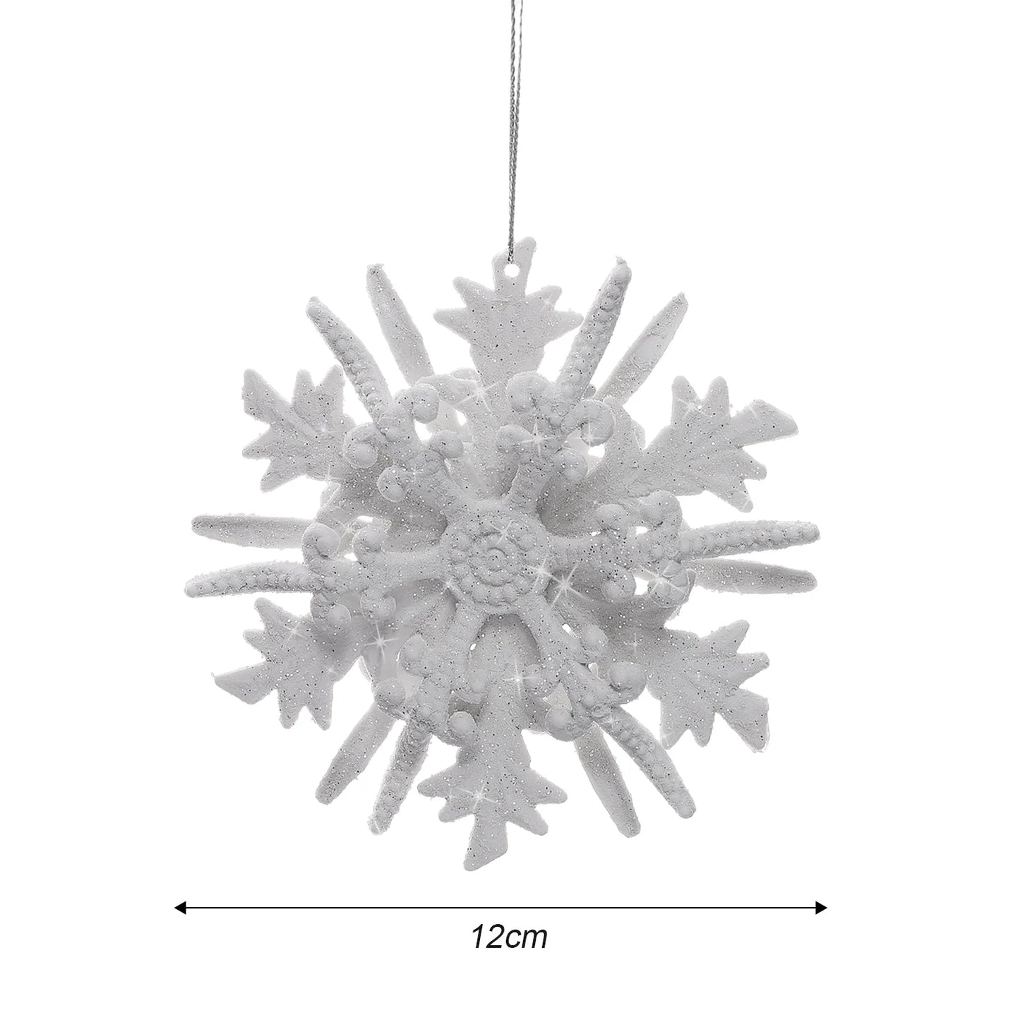 Kersthanger glitter sneeuwvlokken wit of goud – set van 1 tot 10 stuks voor boom of decoratie