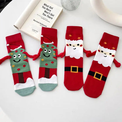 Kerstsok met magneet – creatieve kerstboom en kerstman sokken cadeau