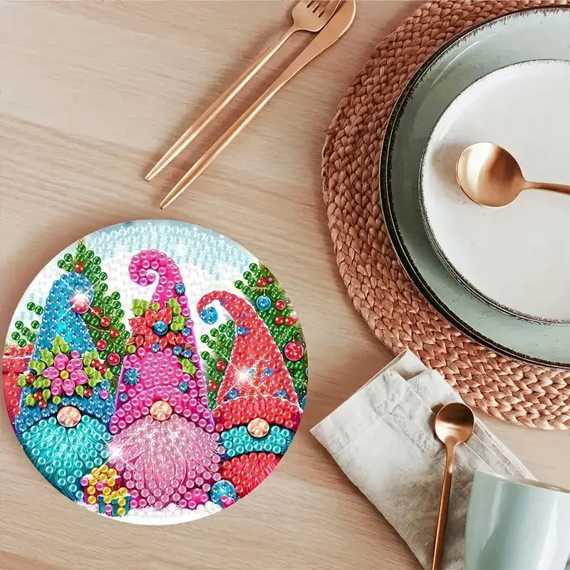 Diamond Painting Onderzetters Kerst Collectie Set Zonder Houder