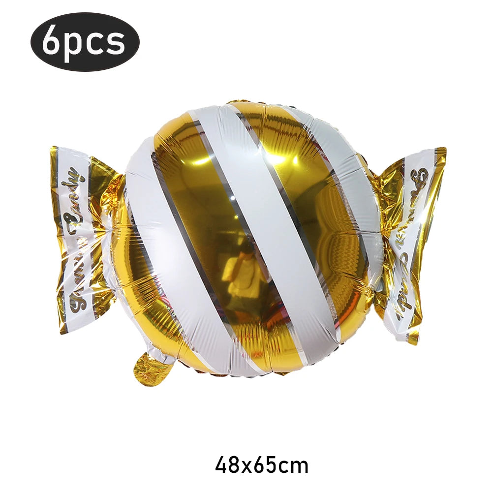 Opblaasbare kerst snoepstok en lolly folieballonnen set – feestdecoratie