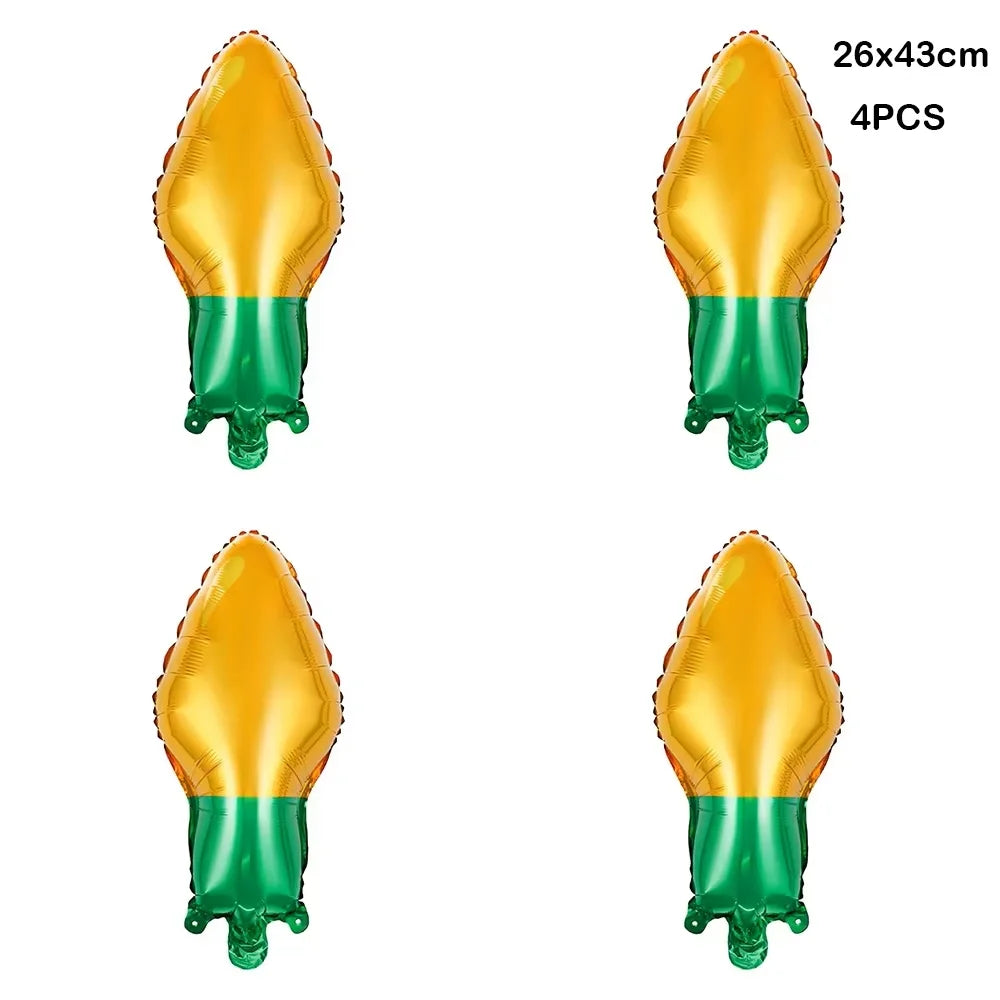 Opblaasbaar Kerst ornament snoepstok en ster decoratie in rood en groen