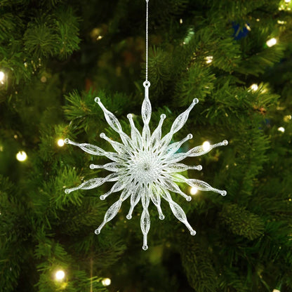 Kerst ornament voor Kerstboom transparante sneeuwvlok hanger van acryl