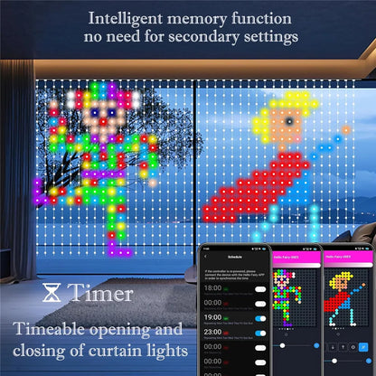 Slimme Kerstverlichting – 400-800 RGB LED Gordijnverlichting met App & Afstandsbediening, Muzieksynchronisatie, Binnen & Buiten Decoratie