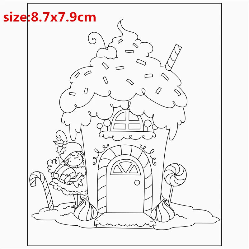 Stempel Transparante Silicone Rubber Kerstfiguren voor Creatieve Albums