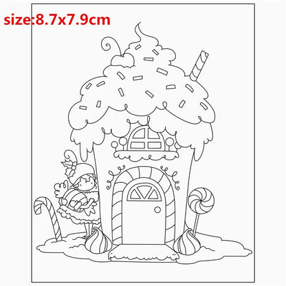 Stempel Transparante Silicone Rubber Kerstfiguren voor Creatieve Albums