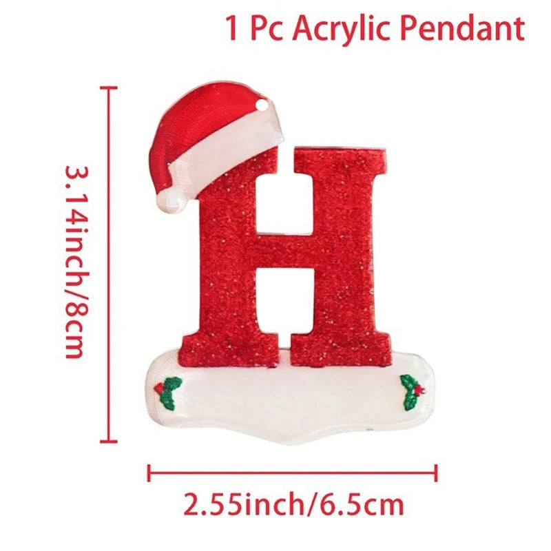 Kersthanger acryl letter decoratie Merry Christmas voor kerstboom