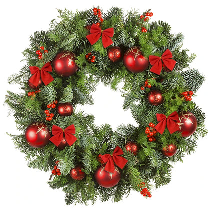 Kerstboom ornamenten rode, zilveren en gouden strikjes set 12/24 stuks