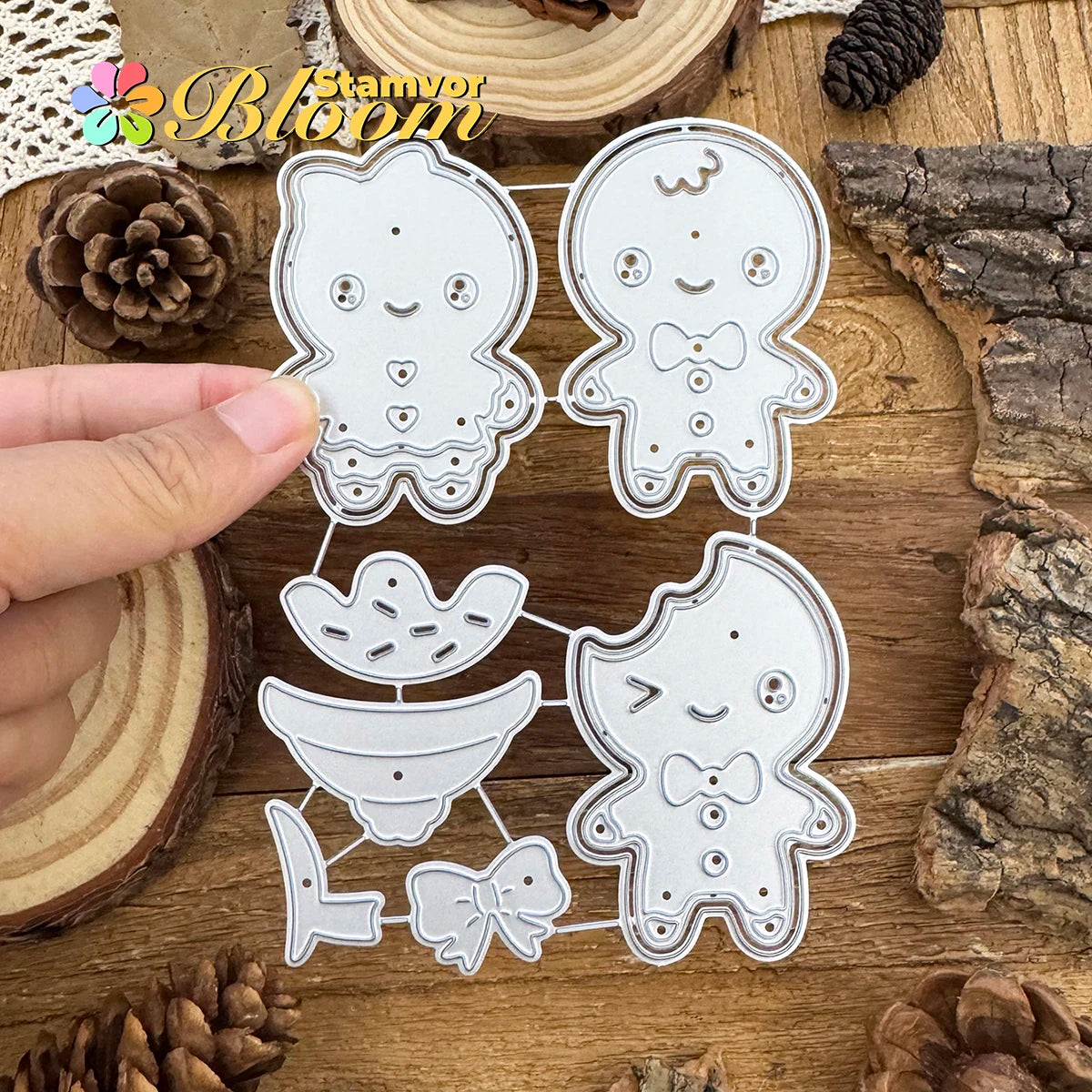 Snijmal Gingerbread Man kerstvorm voor kaarten en scrapbooking
