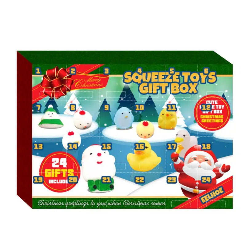 Adventkalender met 24 Squeeze Toys – Kerst Countdown Speelplezier voor Kinderen