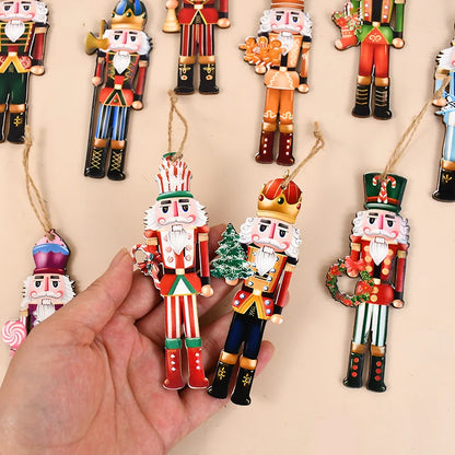 Set kersthangers houten notenkraker ornamenten voor kerstboom decoratie