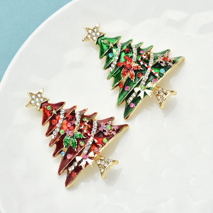 Broche kerstboom emaille – feestelijke speld voor dames en heren