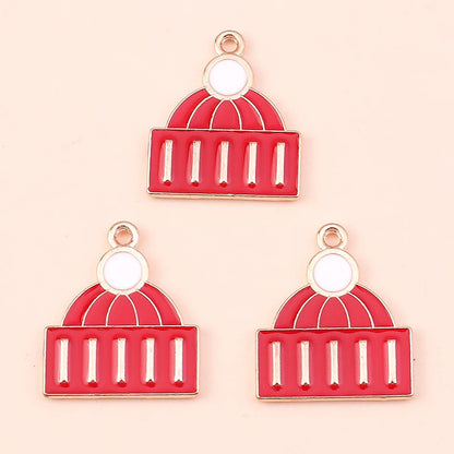 Kerst hangers mix sneeuwpop, Kerstman en meer emaille bedels voor sieraden - 10 stuks
