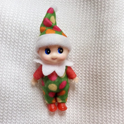 Kerst pop tweeling elf jongen en meisje – feestelijke mini decoratie