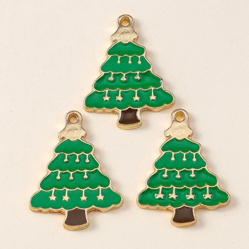 Kersthanger voor ketting of armband – set van 20 vrolijke kerstbedels