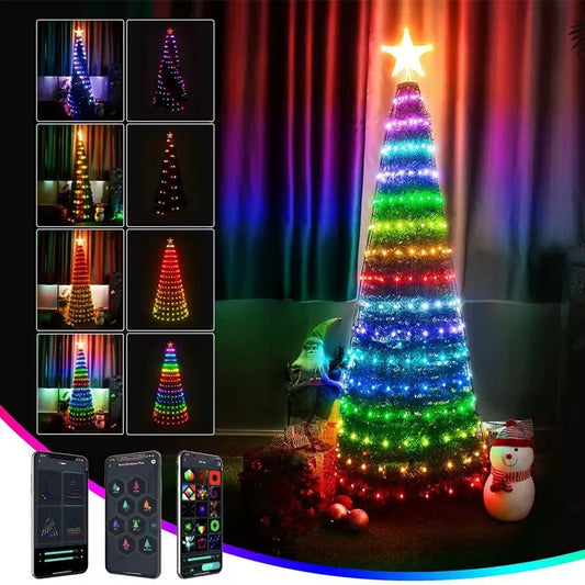 Slimme Kerstverlichting – RGBIC LED Lichtslang met Bluetooth & App – USB Aangedreven, Waterdicht, Tot 40 Meter – Inclusief Afstandsbediening