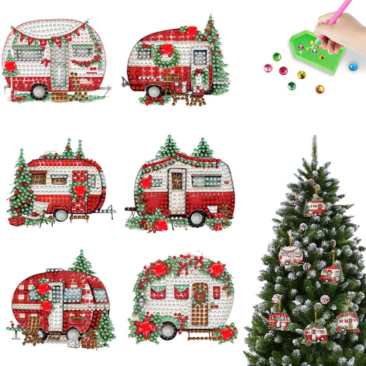 Diamond Painting Kersthanger set acryl kerstdecoratie met strass steentjes - BD045