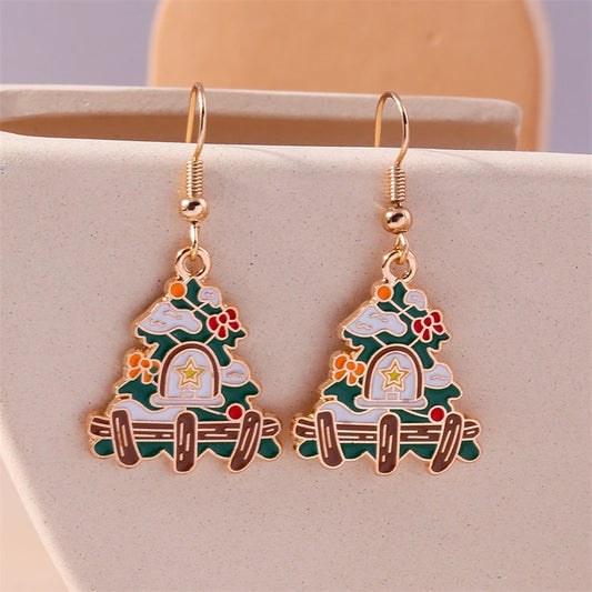 Kerst Oorbellen – Feestelijke oorbellen met Kerst design voor Dames - 003