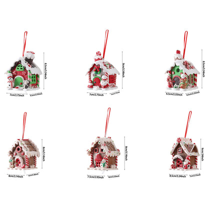 Kerst LED Hanger Peperkoekhuis met sneeuwpop of Kerstman Ornament
