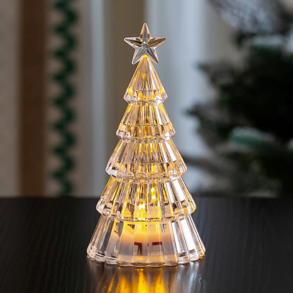 Kerst lamp verlichte acryl kerstboom tafeldecoratie met warme gloed