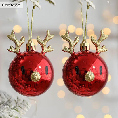 Kerstboom ornamenten set van 2 kerstballen voor feestelijke decoratie