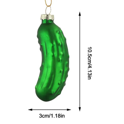 Kerst ornament voor Kerstboom – Glazen Groene Augurk als Bijzondere Traditie