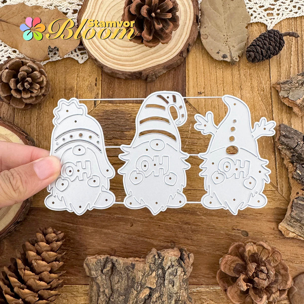 Snijmal Kerst Gnomes Ho Ho Ho voor feestelijke creaties