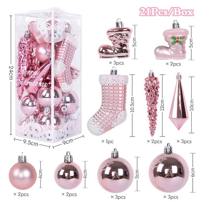Luxe Kerstballen set met Sneeuwvlokken en Feestelijke Decoratie